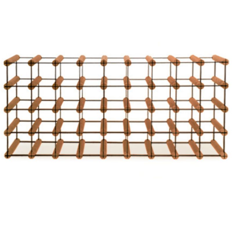 Stojak na wino MODO24 na butelki PET szafka wielki eko na 36 butelek czarny metal drewno brązowe 1 szt.