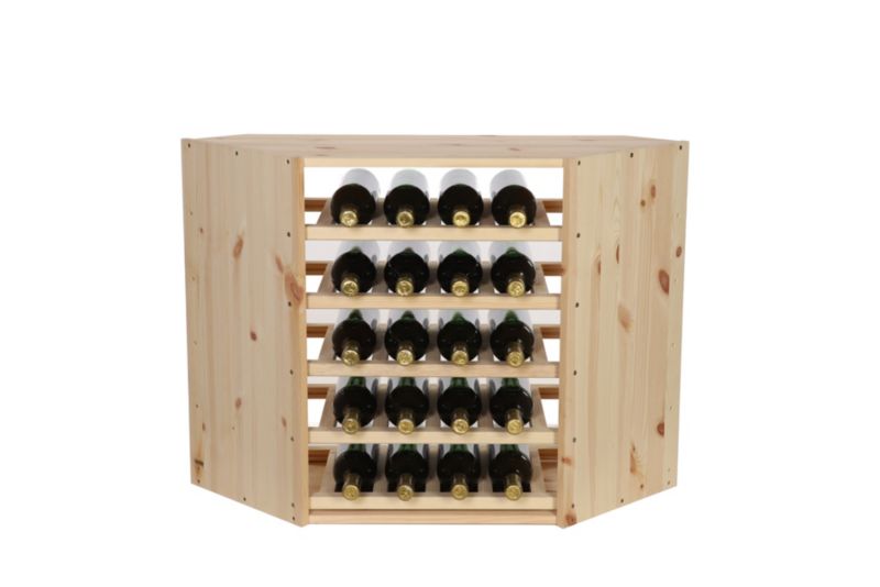 Stojak na wino MODO24 narożny 20 butelek naturalny 1 szt.