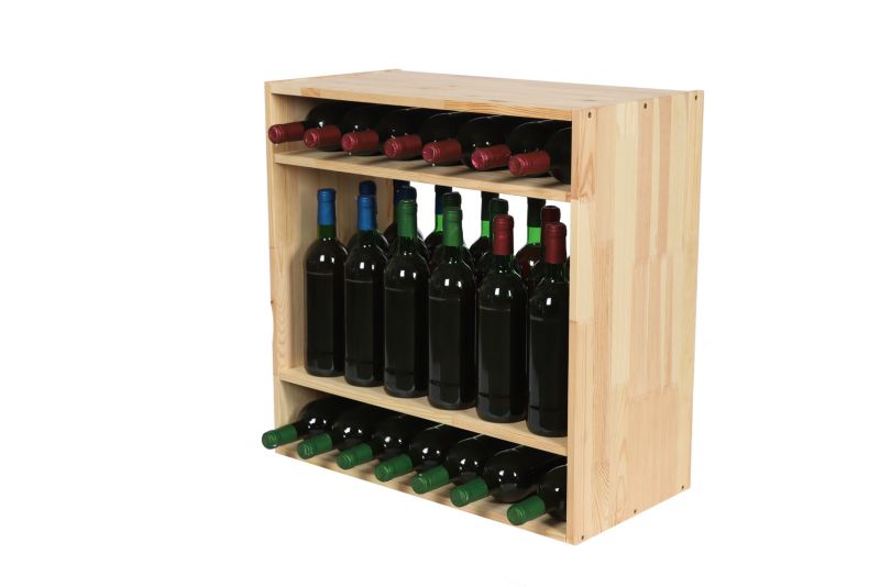 Stojak na wino MODO24 prezentacyjny 12 butelek naturalny 1 szt.