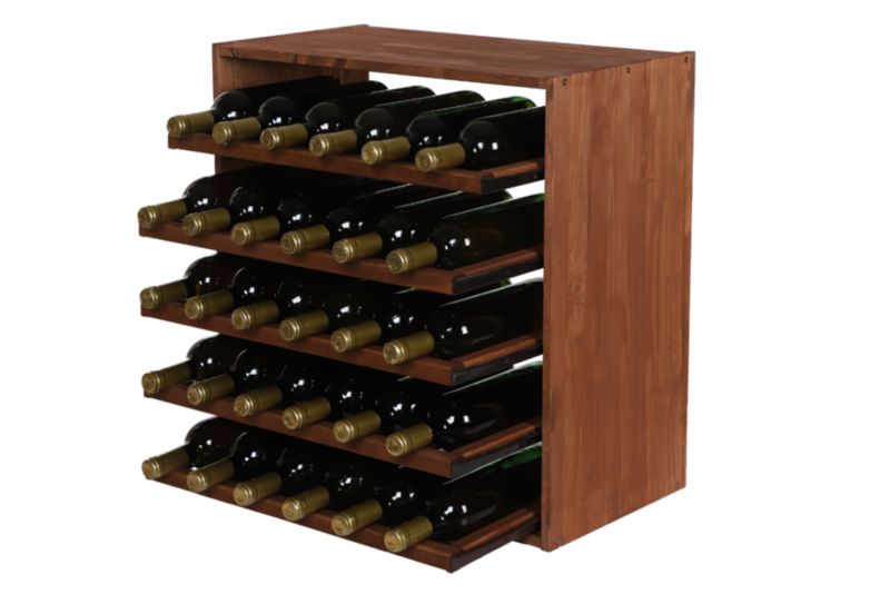 Stojak na wino MODO24 wysuwane leżnie 30 butelek brązowy 1 szt.