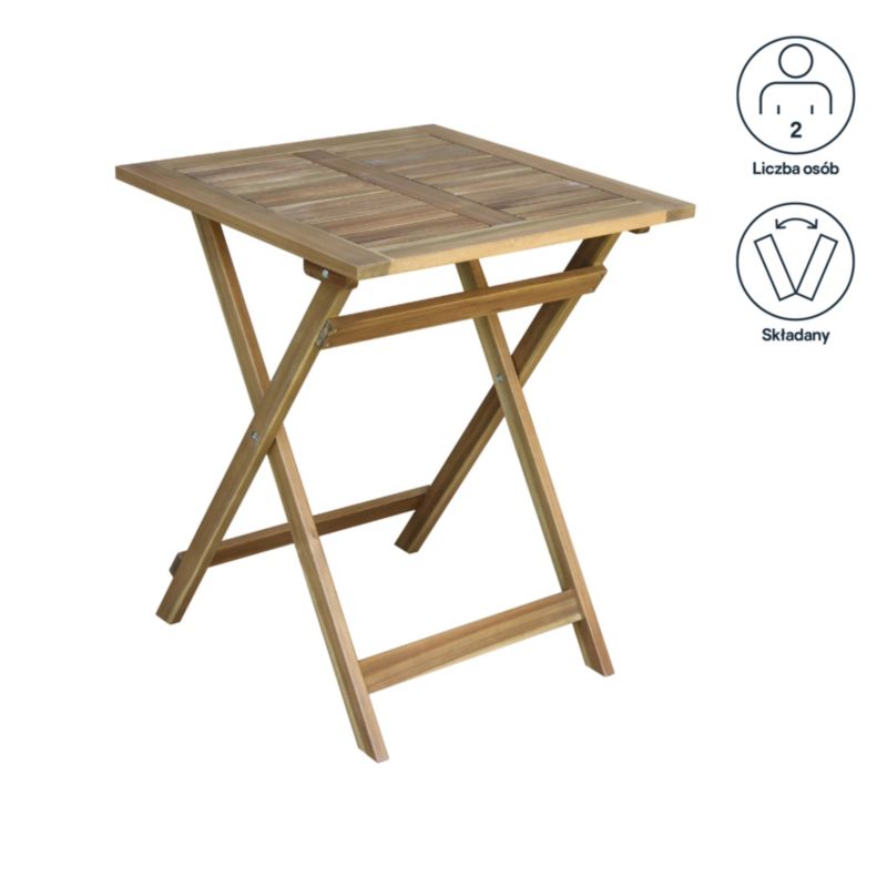 Stół składany GoodHome Lyco 60 x 60 x 75 cm
