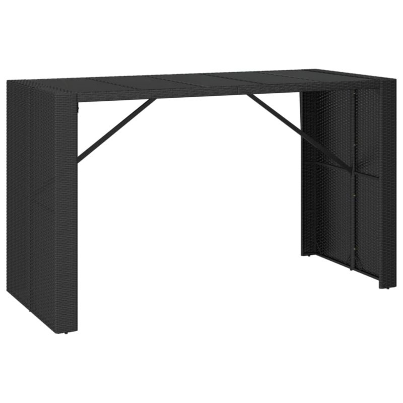 Stolik barowy ogrodowy WaszeMeble z technorattanu czarny WM-362600 1 szt.