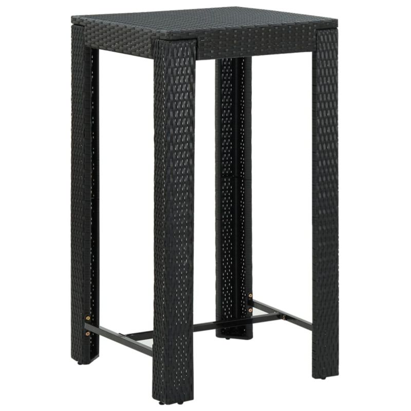 Stolik barowy ogrodowy WaszeMeble z technorattanu czarny WM-45871 1 szt.