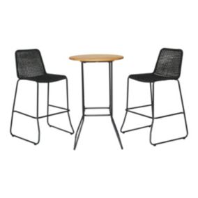 Stolik barowy z hockerami GoodHome Piperi