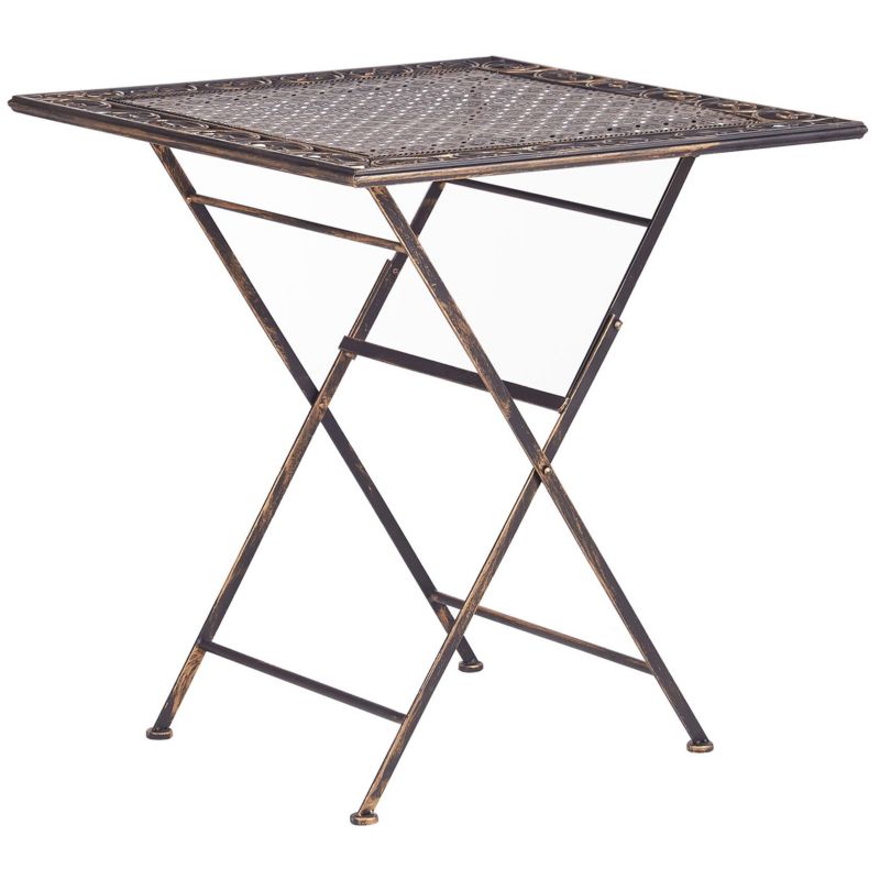 Stolik bistro Bormio 70 cm 70 cm Metal Czarny 1 szt.