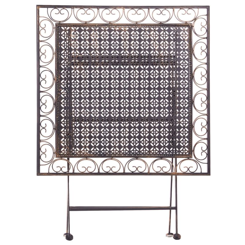 Stolik bistro Bormio 70 cm 70 cm Metal Czarny 1 szt.