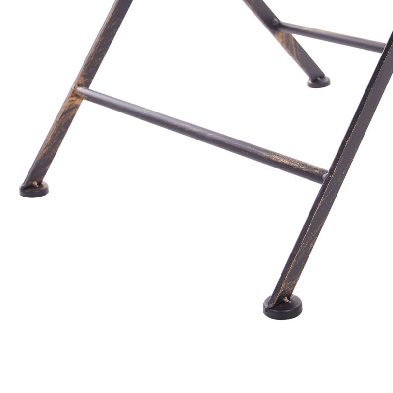 Stolik bistro Bormio 70 cm 70 cm Metal Czarny 1 szt.