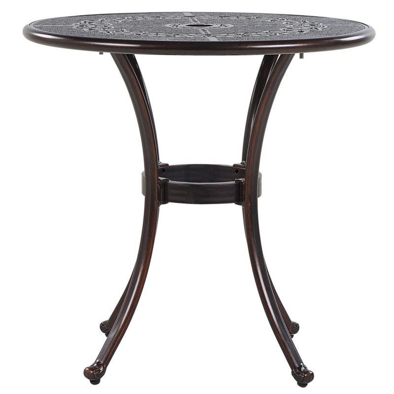 Stolik bistro Bovino 65 cm 65 cm Metal Ciemnobrązowy 1 szt.