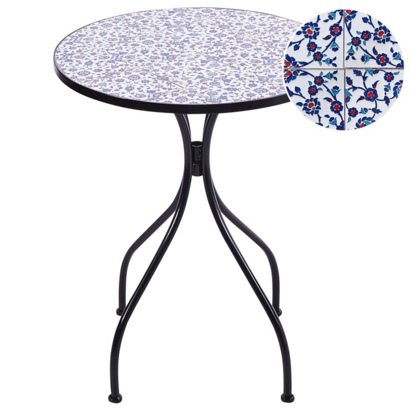 Stolik bistro Camprena 60 cm 60 cm Metal Czarny 1 szt.