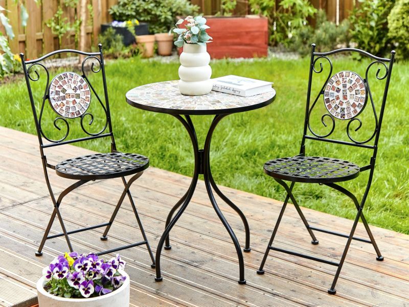Stolik bistro Casario 60 cm 60 cm Czarny 1 szt.