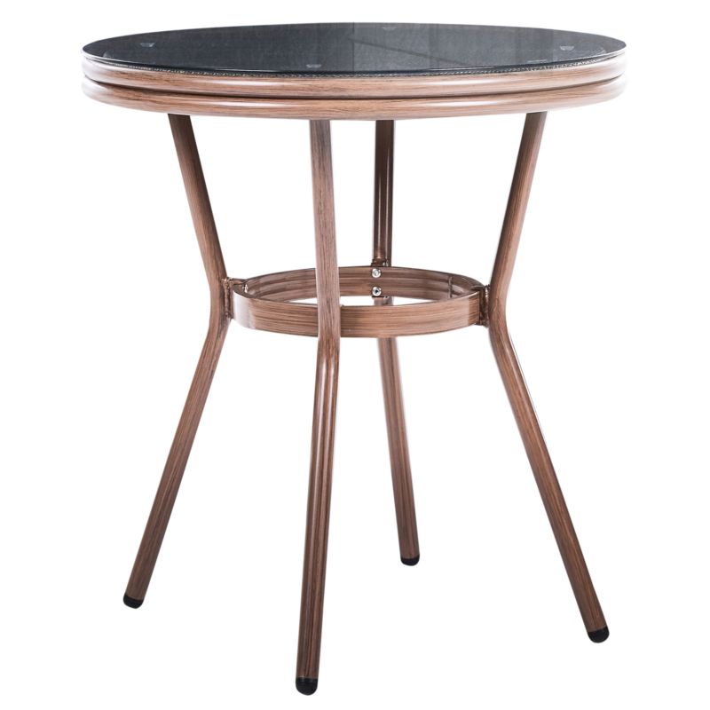 Stolik bistro Rifreddo 70 cm 70 cm Szkło hartowane Szary 1 szt.