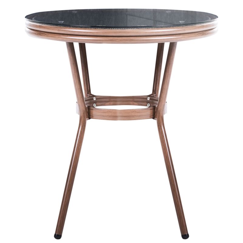 Stolik bistro Rifreddo 70 cm 70 cm Szkło hartowane Szary 1 szt.