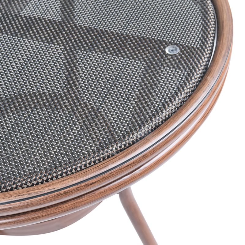 Stolik bistro Rifreddo 70 cm 70 cm Szkło hartowane Szary 1 szt.