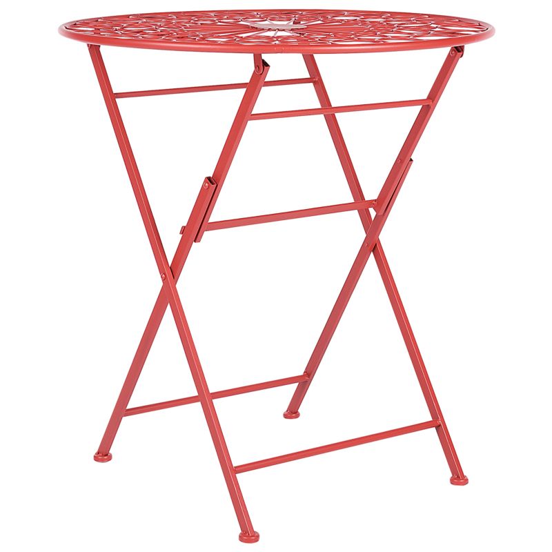 Stolik bistro Scario 70 cm 70 cm Metal Czerwony 1 szt.