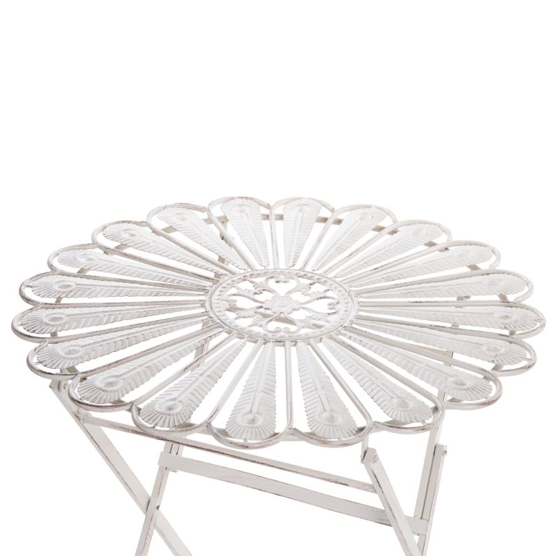Stolik bistro Składane Pavia 71 cm 71 cm Metal Złamana biel 1 szt.