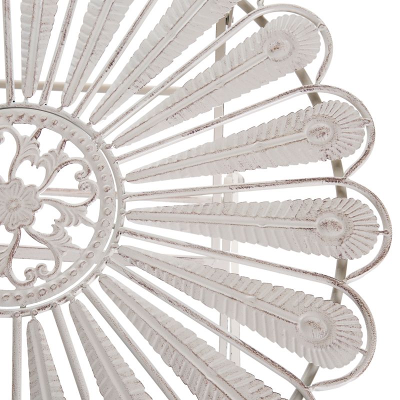 Stolik bistro Składane Pavia 71 cm 71 cm Metal Złamana biel 1 szt.
