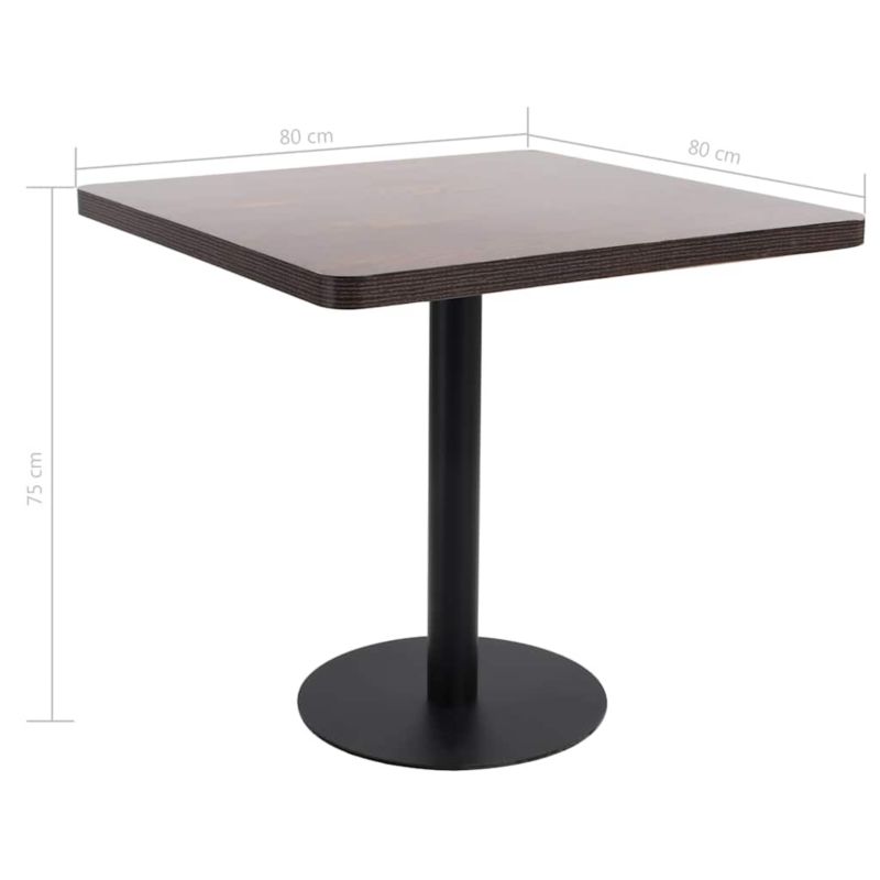 Stolik bistro vidaxl 80 x 80 x 75 cm 1 szt