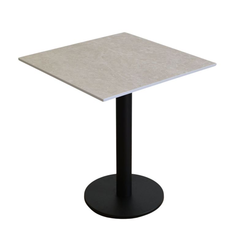 Stolik do kawiarni wodoodporny HPL 12mm 70x70cm Cream Navona noga okrągła 1szt.