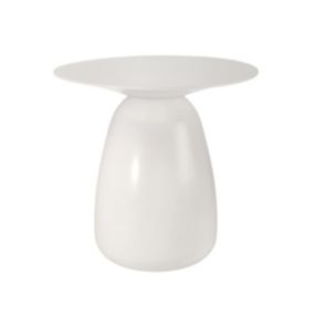 Stolik drewniany Kayani Baobab 34 śr. 33 cm biały ral 1 szt.
