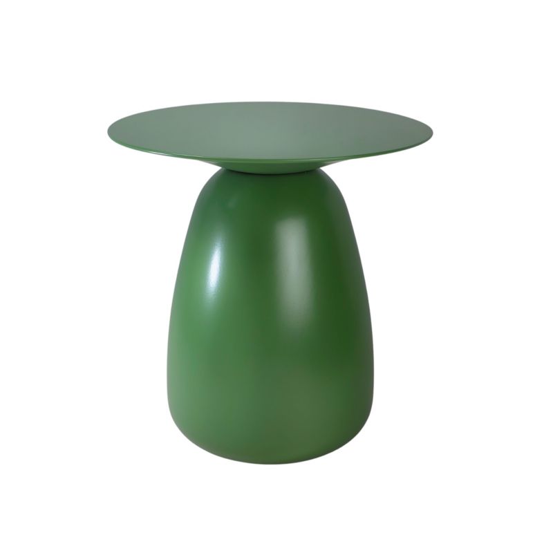Stolik drewniany Kayani Baobab 34 śr. 33 cm zielony 1 szt.