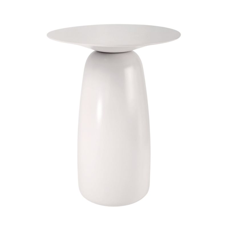 Stolik drewniany Kayani Baobab 44 śr. 32 cm biały ral 1 szt.