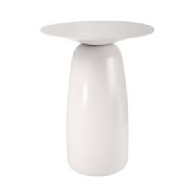 Stolik drewniany Kayani Baobab 44 śr. 32 cm biały ral 1 szt.