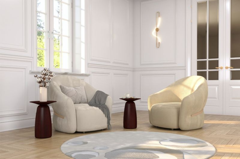 Stolik drewniany Kayani Baobab 44 śr. 32 cm palisander 1 szt.