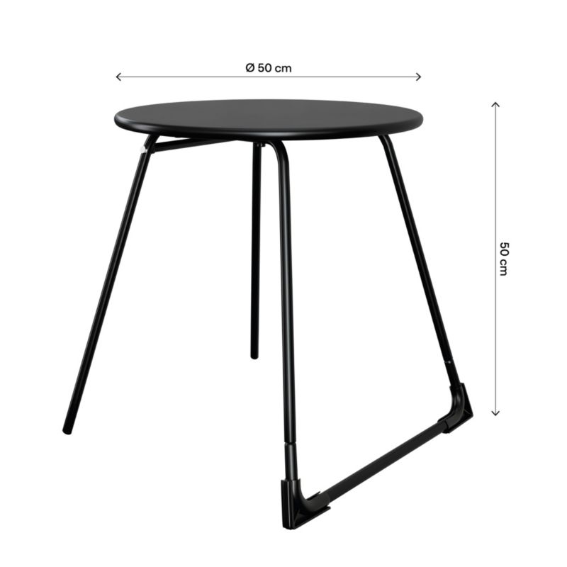 Stolik GoodHome Morillo 50 cm czarny