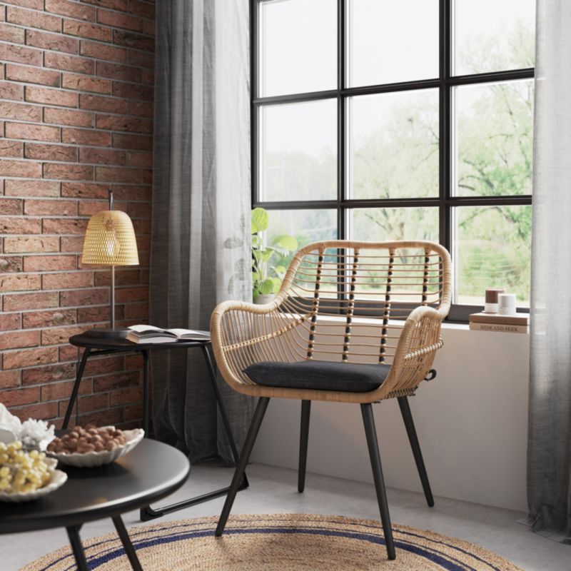 Stolik GoodHome Morillo 50 cm czarny
