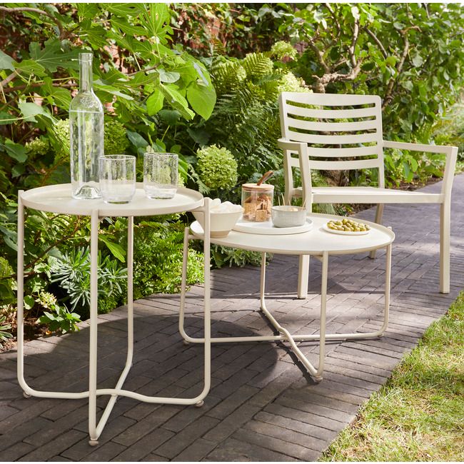 Stolik GoodHome Nova 65 cm beżowy