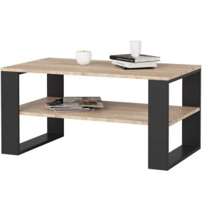 Stolik kawowy Akord Alex Dąb Sonoma 92 cm nogi kolor Czarny 92x53x45 cm 1 szt.