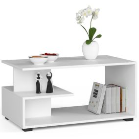 Stolik kawowy Akord Pin Biały 90 cm kolor Biały mat 90x51x45 cm 1 szt.