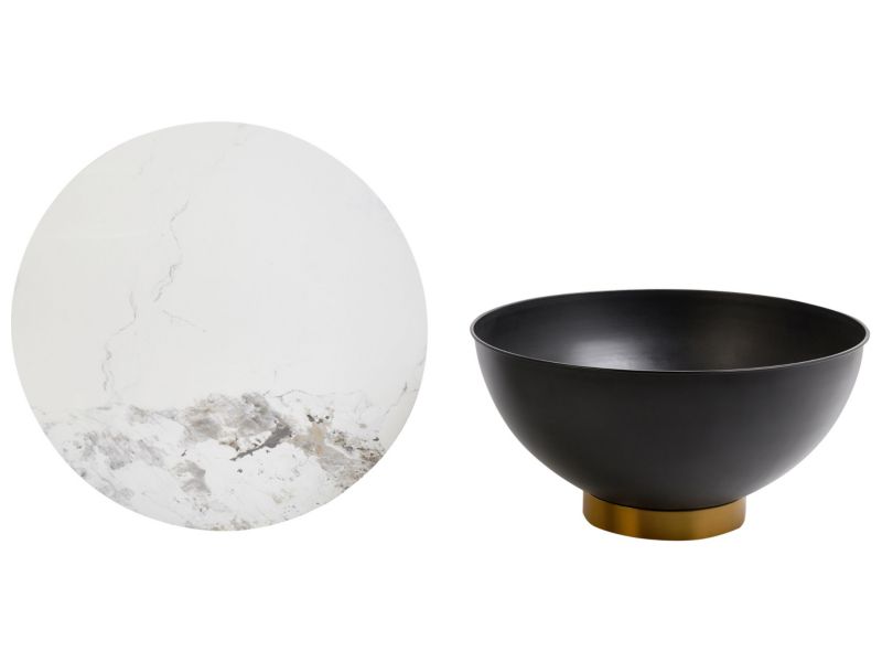 Stolik kawowy ceramiczny czarny Nadine 1 szt.
