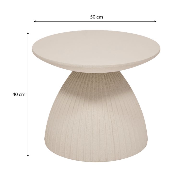 Stolik kawowy kość słoniowa Fylis Atmosphera 50 cm 1 szt.