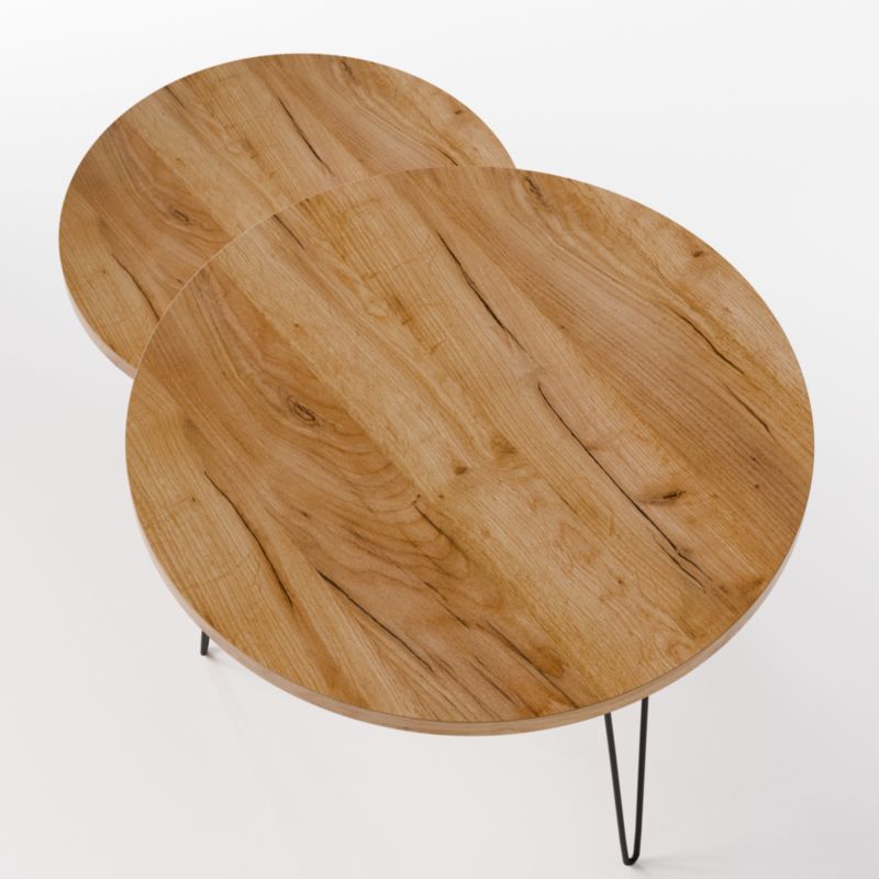 Stolik kawowy KOLM okrągły fi 68 cm i fi 50 cm LAPP Dąb Craft 1szt.