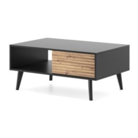 Stolik kawowy L104 Bettso Willow do salonu czarny dąb artisan 1szt.