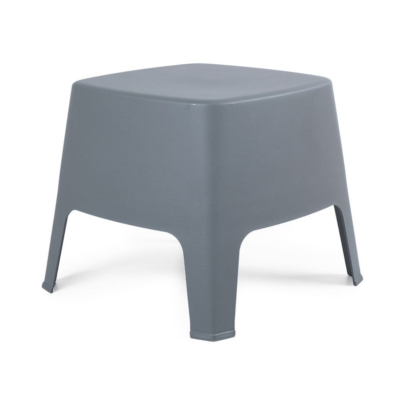 Stolik kawowy ogrodowy 48,5x48,5x42 cm e-floor dla dzieci na balkon i taras szary 1 szt