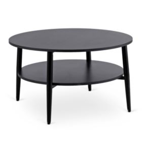 Stolik Kawowy Paulo Max 80 cm Mebel Elite Okrągły Czarny 1 szt