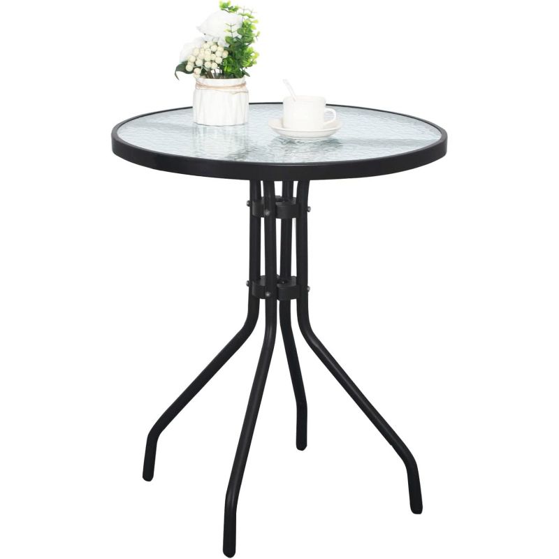 Stolik kawowy Songmics stół ogrodowy balkonowy okrągły 60cm 1 szt.