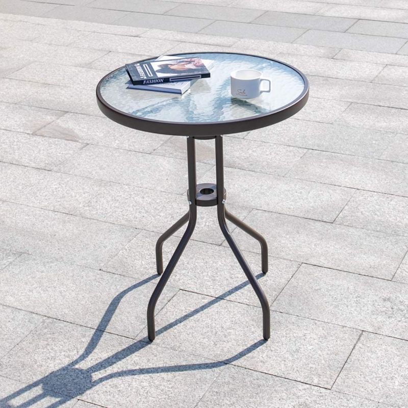 Stolik kawowy Songmics stół ogrodowy balkonowy okrągły 60cm 1 szt.