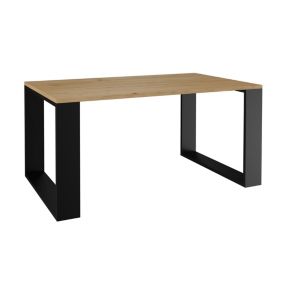 Stolik Kawowy Topeshop Ława Loft Modern Dąb Artisan Czerń 58x90x50 cm 1 szt.