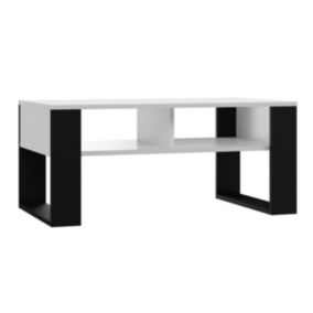 Stolik Kawowy Topeshop Ława Modern 2P Biel Czerń 58x90x50 cm 1 szt.