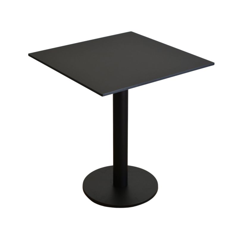Stolik na balkon wodoodporny HPL 12mm 65x65cm Black Mat - noga okrągła 1szt.