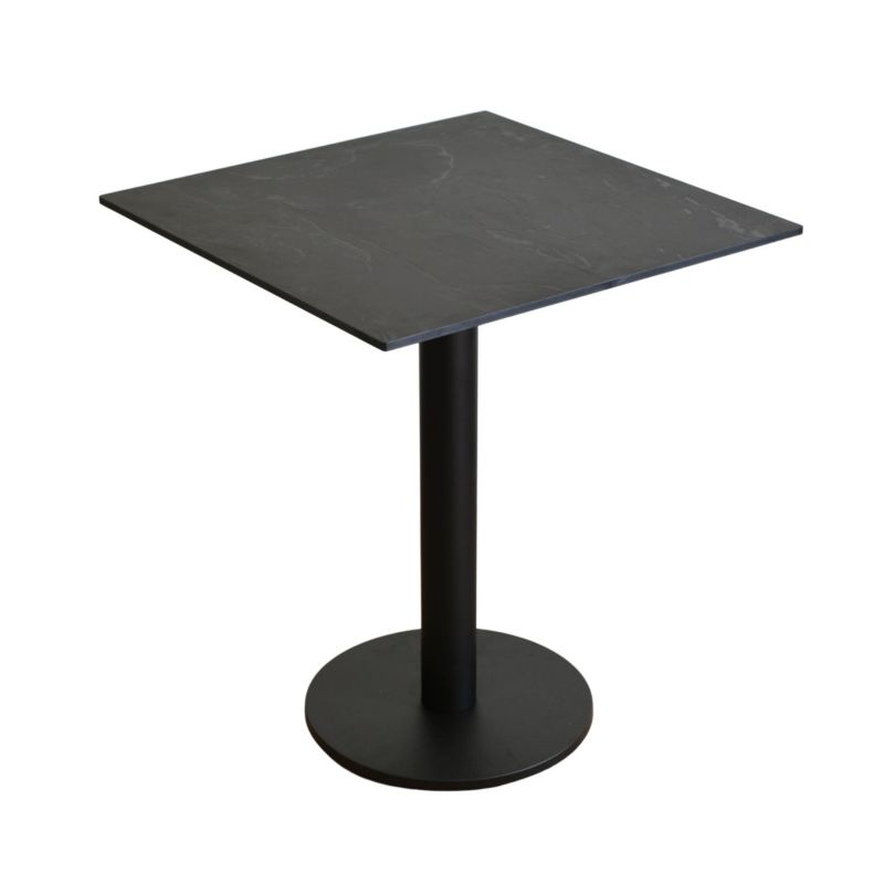 Stolik na balkon wodoodporny HPL 12mm 65x65cm Black noga okrągła 1szt.