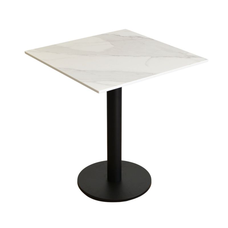 Stolik na balkon wodoodporny HPL 12mm 75x75cm Calacatta noga okrągła 1szt.