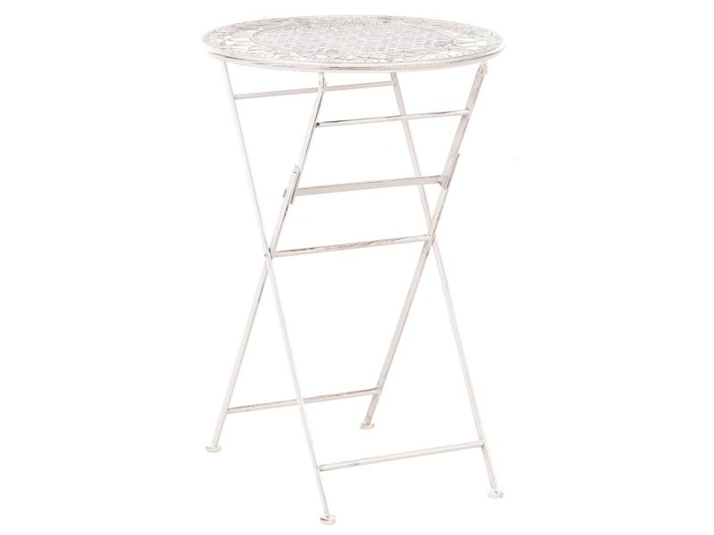 Stolik ogrodowy barowy metalowy 60 cm beżowy Trieste 1 szt.