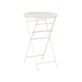 Stolik ogrodowy barowy metalowy 60 cm beżowy Trieste 1 szt.