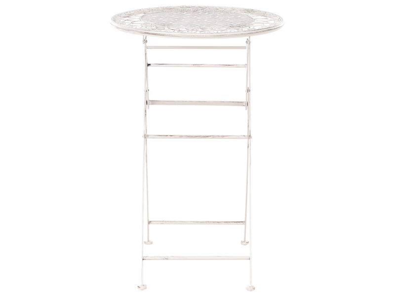 Stolik ogrodowy barowy metalowy 60 cm beżowy Trieste 1 szt.