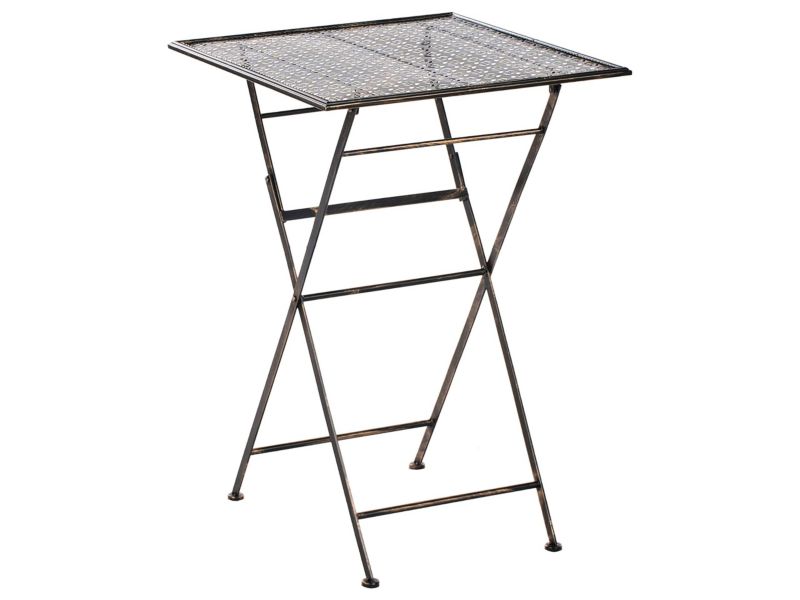 Stolik ogrodowy barowy metalowy 60 x 60 cm czarny Bormio 1 szt.
