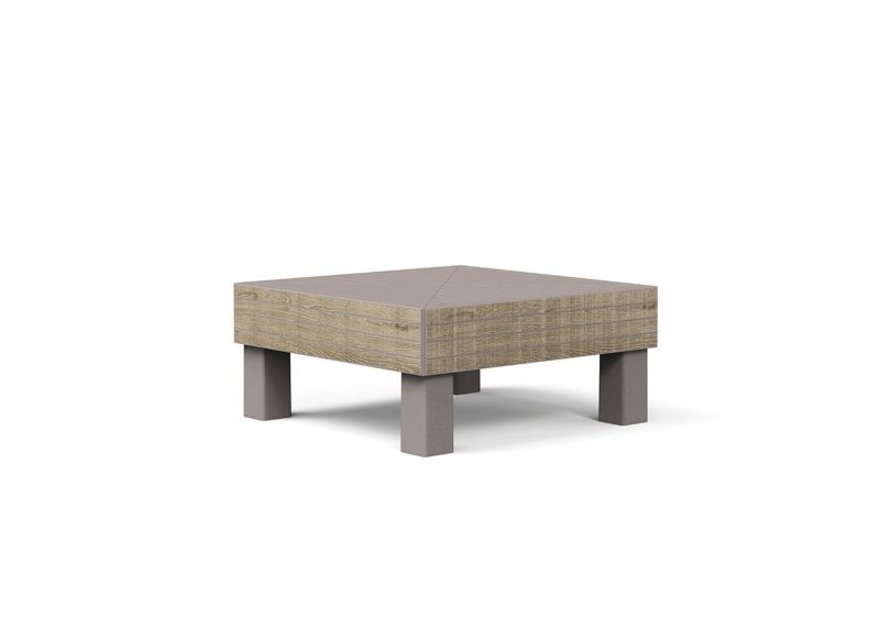 Stolik ogrodowy Elements kawowy modułowy 65x65x39 cm Ashwood 1 szt